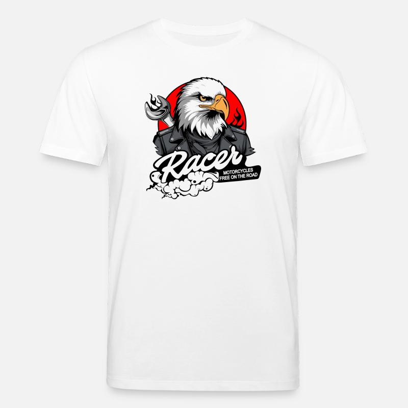 BIKER EAGLE - T-shirt bio CREATOR Stanley/Stella Unisexe - blanc