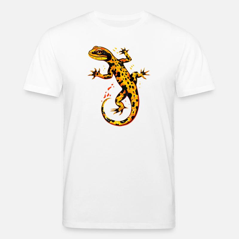 Salamander Molch Schwanzlurch Feuersalamander - Stanley/Stella Unisex Bio-T-Shirt CREATOR  - Weiß
