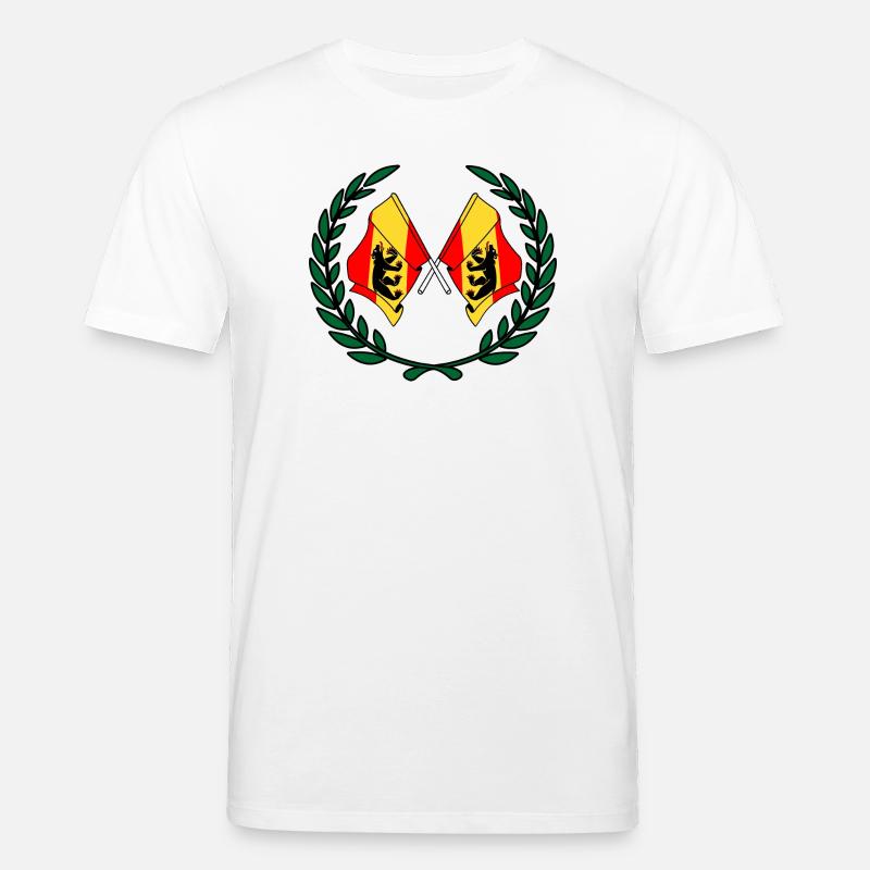 Flaggen Provinz Bern Schweiz Lorbeerkranz - Stanley/Stella Unisex Bio-T-Shirt CREATOR  - Weiß