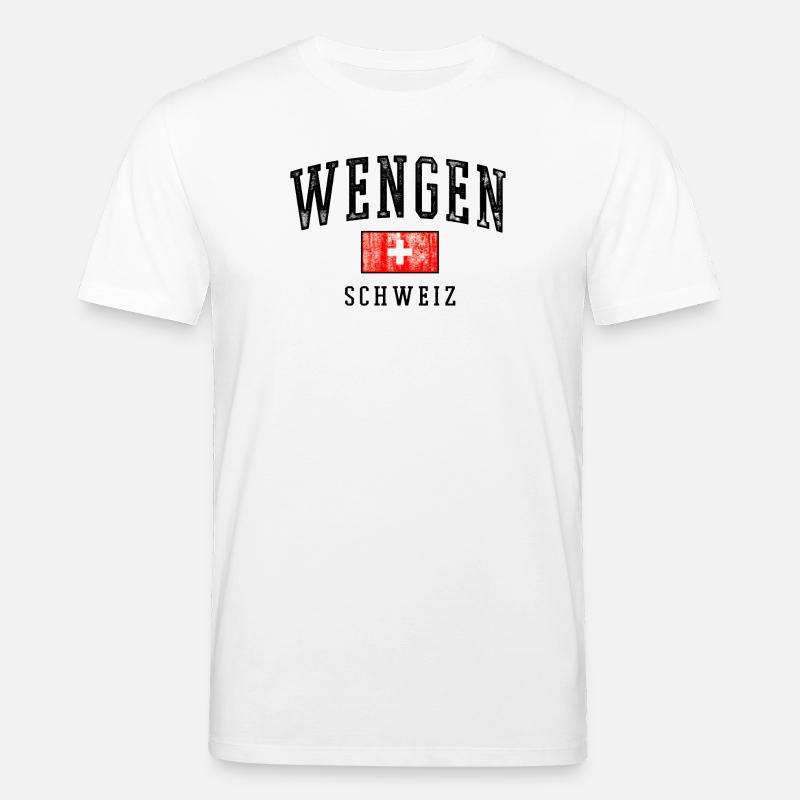 Wengen Schweiz Emblem - Stanley/Stella Unisex Bio-T-Shirt CREATOR  - Weiß