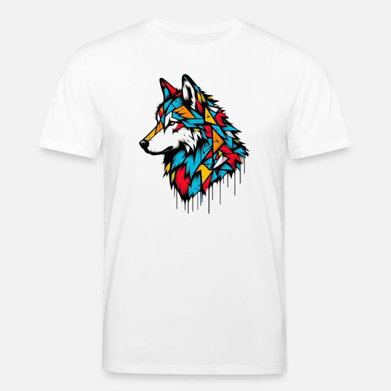 Wolf - Stanley/Stella CREATOR Unisex Organic T-Shirt - white