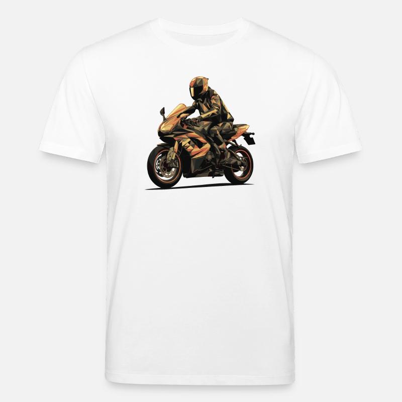 Der Biker - Stanley/Stella Unisex Bio-T-Shirt CREATOR  - Weiß