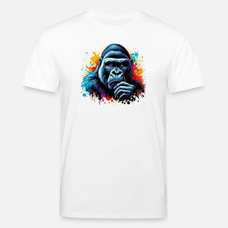 Gorilla - Stanley/Stella Unisex Bio-T-Shirt CREATOR  - Weiß