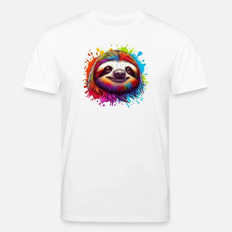 Faultier - Stanley/Stella Unisex Bio-T-Shirt CREATOR  - Weiß