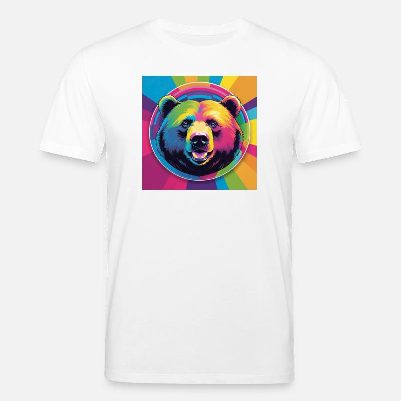 Rainbow Bear - Stanley/Stella Unisex Bio-T-Shirt CREATOR  - Weiß