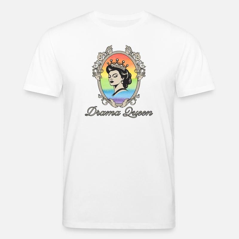 Drama Queen Regenbogenkrone - Stanley/Stella Unisex Bio-T-Shirt CREATOR  - Weiß