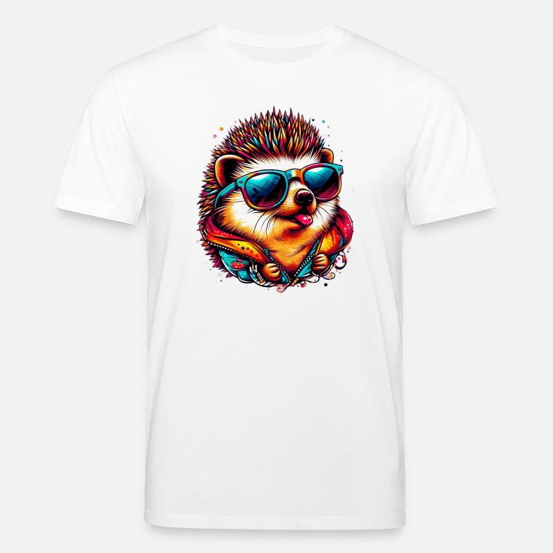 Hérisson - T-shirt bio CREATOR Stanley/Stella Unisexe - blanc