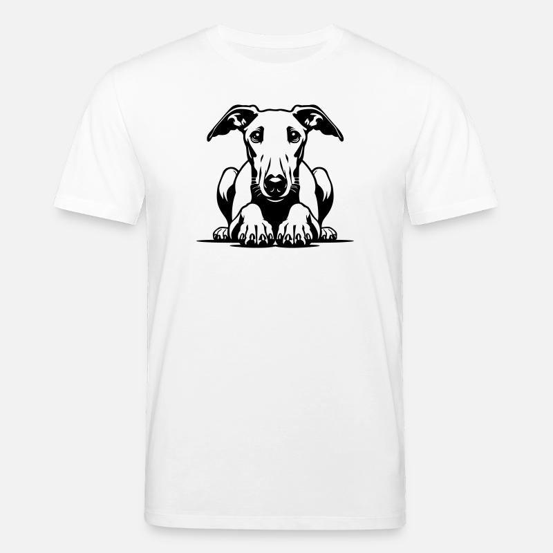 Whippet Kopf mit Pfoten - Stanley/Stella Unisex Bio-T-Shirt CREATOR  - Weiß