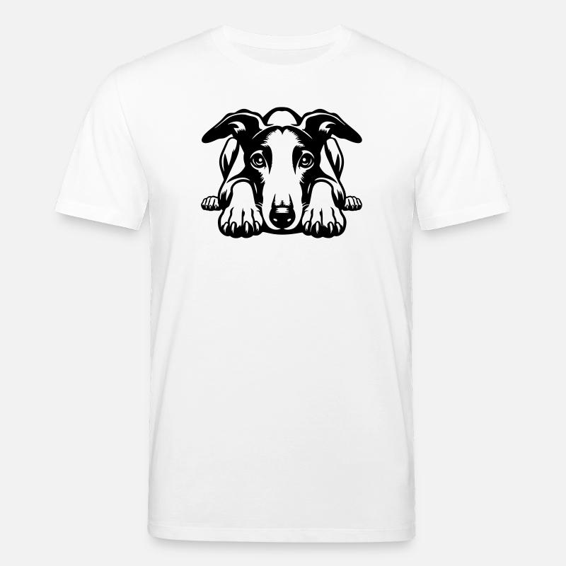 Whippet Kopf mit Pfoten - Stanley/Stella Unisex Bio-T-Shirt CREATOR  - Weiß