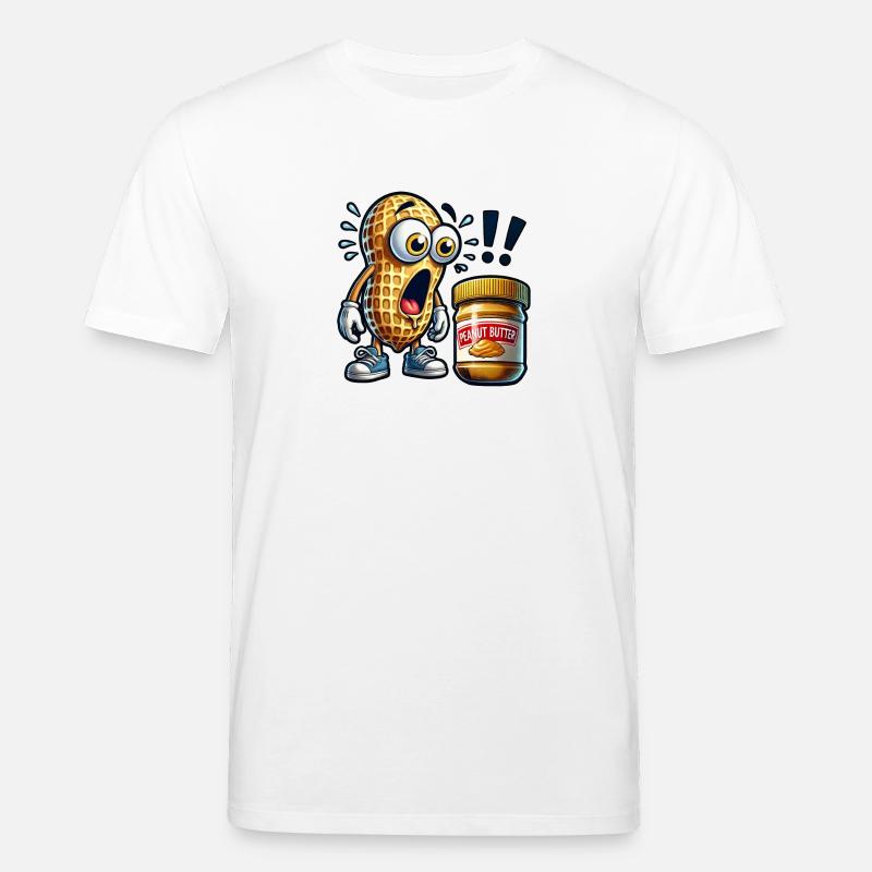 Motif amusant de cacahuètes - T-shirt bio CREATOR Stanley/Stella Unisexe - blanc
