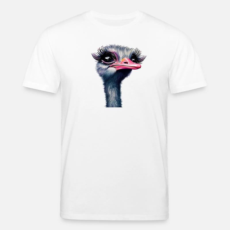 Straußen-Make-up - Stanley/Stella Unisex Bio-T-Shirt CREATOR  - Weiß