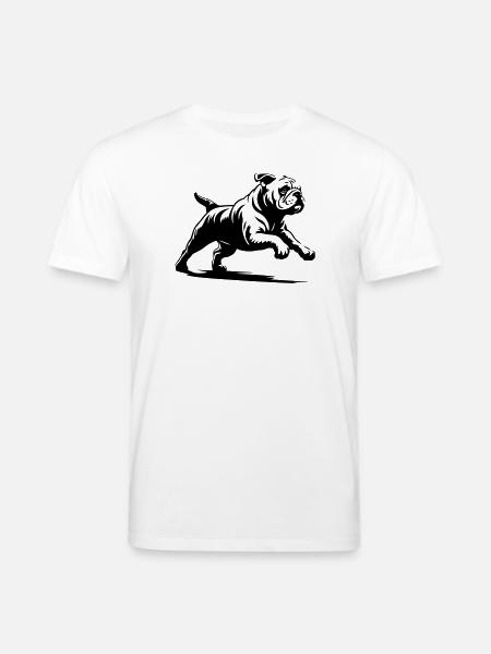 English Bulldog - Stanley/Stella CREATOR Unisex Organic T-Shirt - white