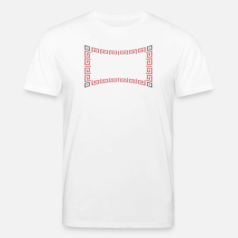 Rahmen Muster rot - Stanley/Stella Unisex Bio-T-Shirt CREATOR - Weiß