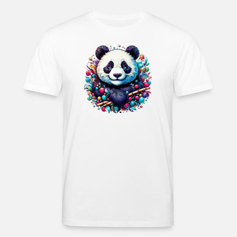 Panda - Stanley/Stella CREATOR Unisex Organic T-Shirt - white