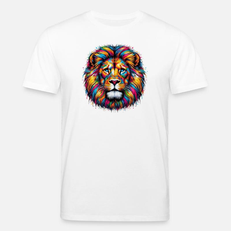 Löwe - Stanley/Stella Unisex Bio-T-Shirt CREATOR  - Weiß