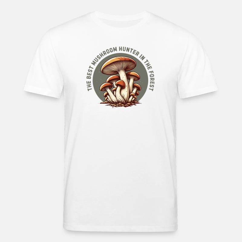 Der beste Pilzjäger im Wald - Stanley/Stella Unisex Bio-T-Shirt CREATOR  - Weiß