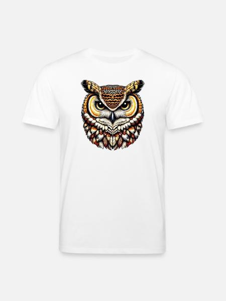 Owl - Stanley/Stella CREATOR Unisex Organic T-Shirt - white