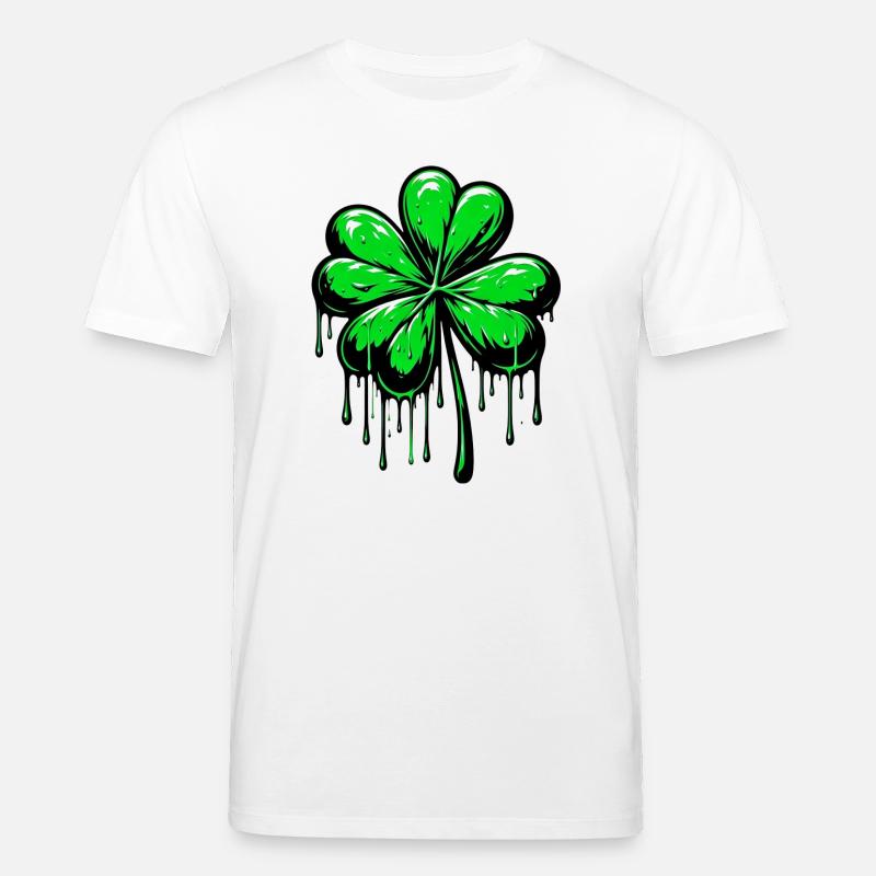 Vierblättriges Kleeblatt - Stanley/Stella Unisex Bio-T-Shirt CREATOR  - Weiß