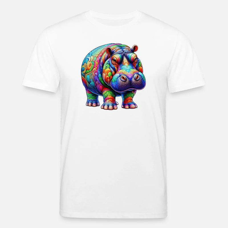 Nilpferd - Stanley/Stella Unisex Bio-T-Shirt CREATOR  - Weiß