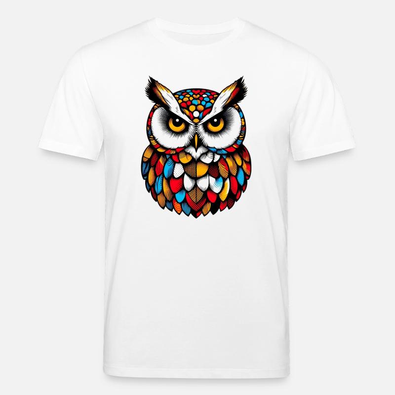 Eule - Stanley/Stella Unisex Bio-T-Shirt CREATOR  - Weiß