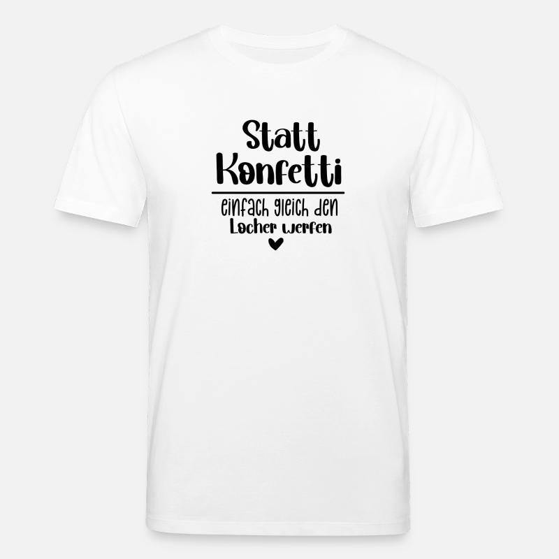 Lancer de confettis de perforation - T-shirt bio CREATOR Stanley/Stella Unisexe - blanc
