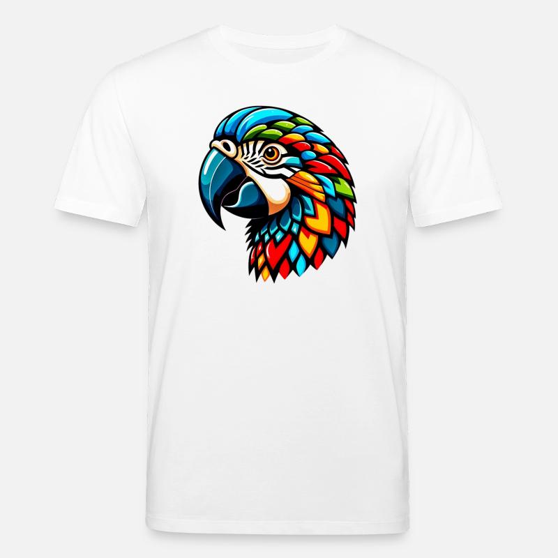 Harlekin Papagei - Stanley/Stella Unisex Bio-T-Shirt CREATOR  - Weiß