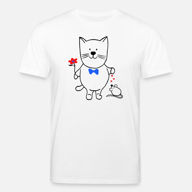 Katze und Maus - Stanley/Stella Unisex Bio-T-Shirt CREATOR  - Weiß