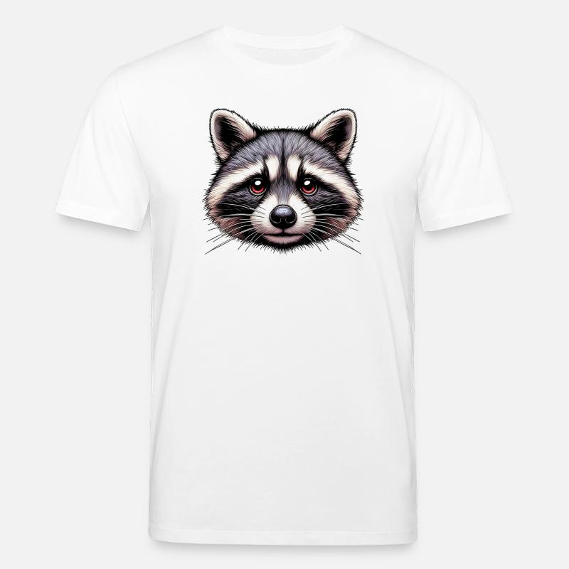 Waschbär - Stanley/Stella Unisex Bio-T-Shirt CREATOR  - Weiß