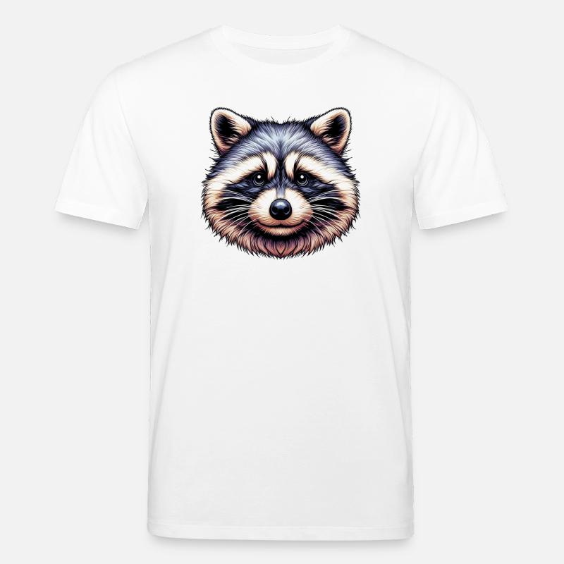 Waschbär - Stanley/Stella Unisex Bio-T-Shirt CREATOR  - Weiß