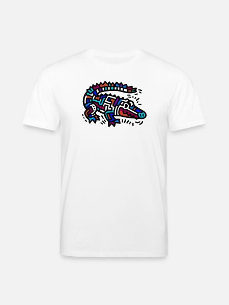 Alligator Crocodile - Stanley/Stella CREATOR Unisex Organic T-Shirt - white