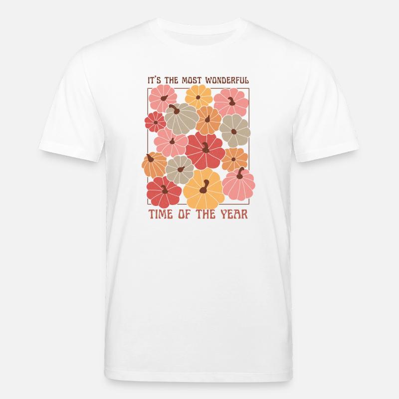 Buntes Kürbisfeld Herbst Zitat - Stanley/Stella Unisex Bio-T-Shirt CREATOR  - Weiß