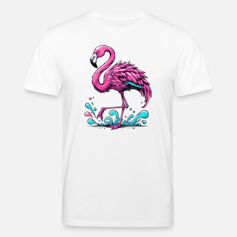 Flamingo - Stanley/Stella Unisex Bio-T-Shirt CREATOR  - Weiß