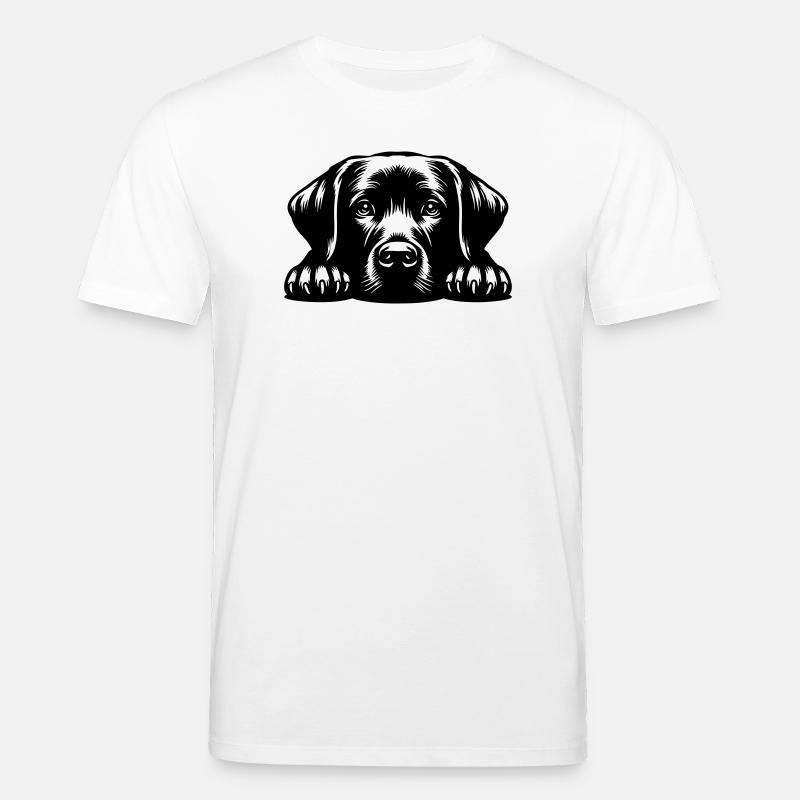 Labrador Kopf mit Pfoten - Stanley/Stella Unisex Bio-T-Shirt CREATOR  - Weiß