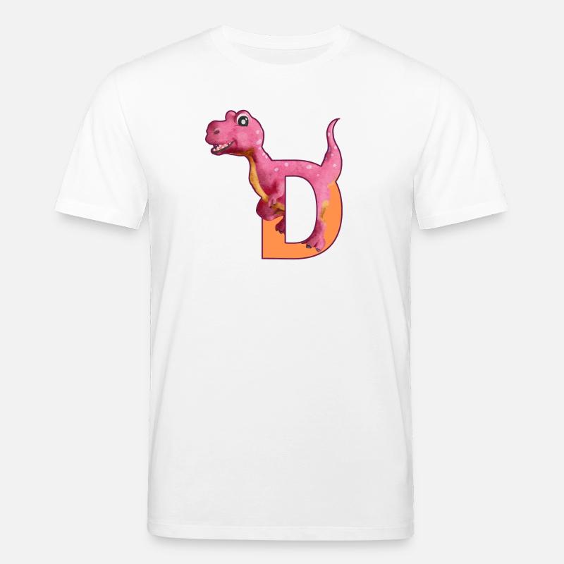 D - DINOSAURIER, Personalisierbar - Stanley/Stella Unisex Bio-T-Shirt CREATOR - Weiß