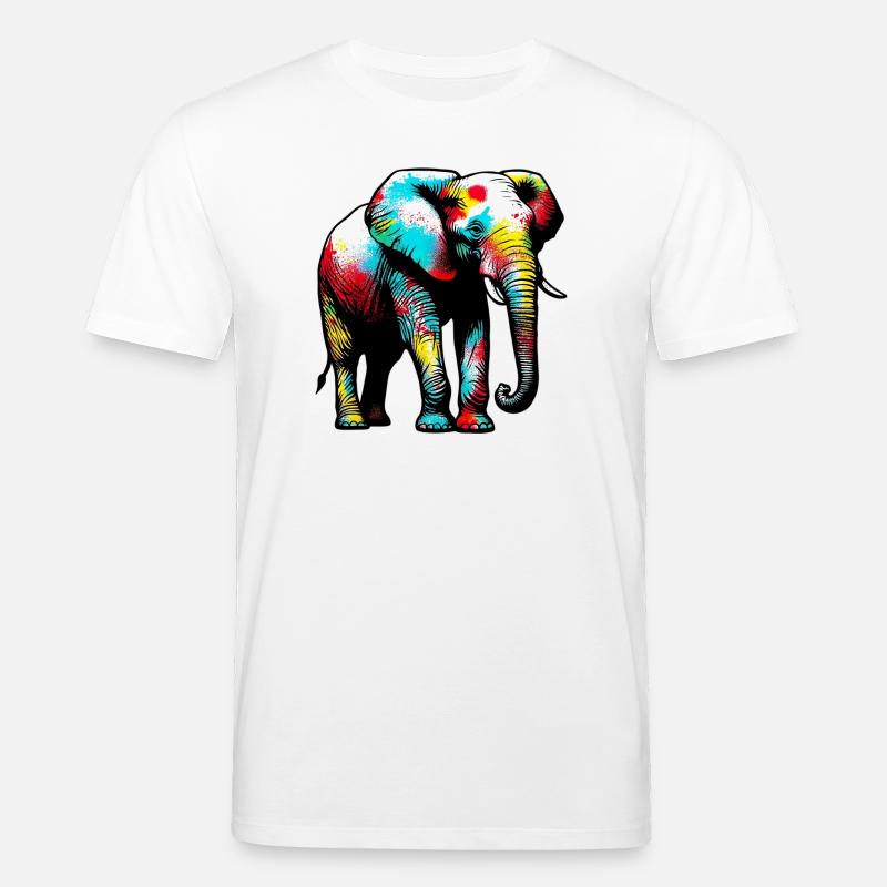 Elefant - Stanley/Stella Unisex Bio-T-Shirt CREATOR  - Weiß