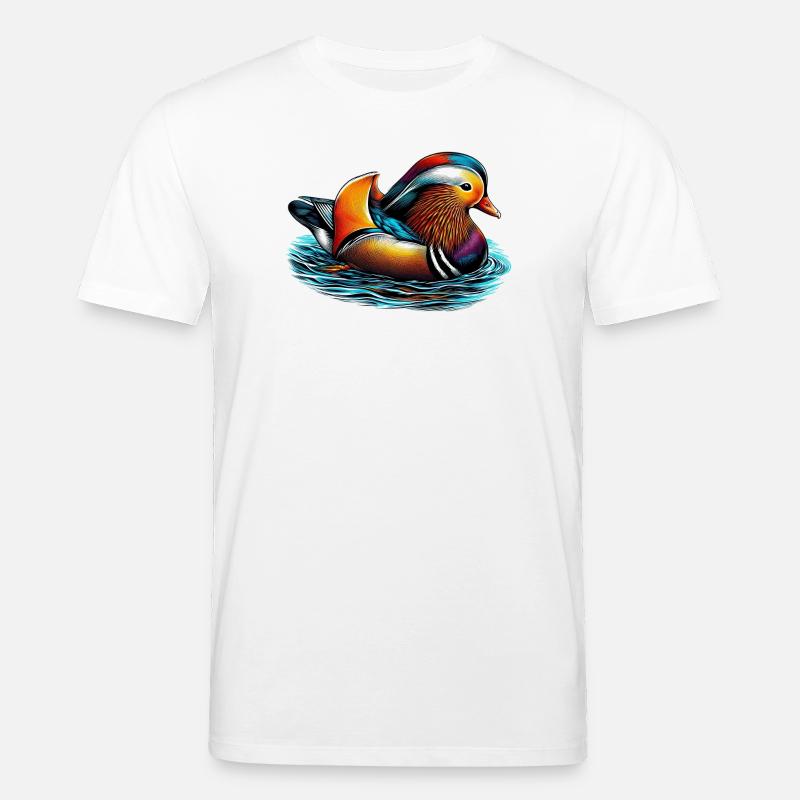 Mandarinente - Stanley/Stella Unisex Bio-T-Shirt CREATOR  - Weiß