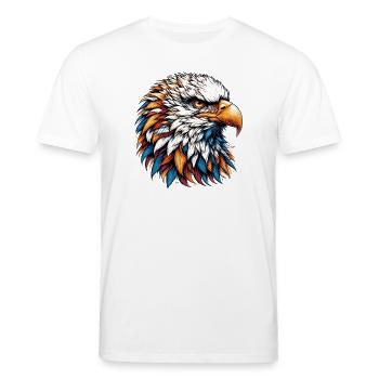 Adler - Stanley/Stella Unisex Bio-T-Shirt CREATOR  - Weiß - Vorne - Alina (178cm) & Michal (187cm)