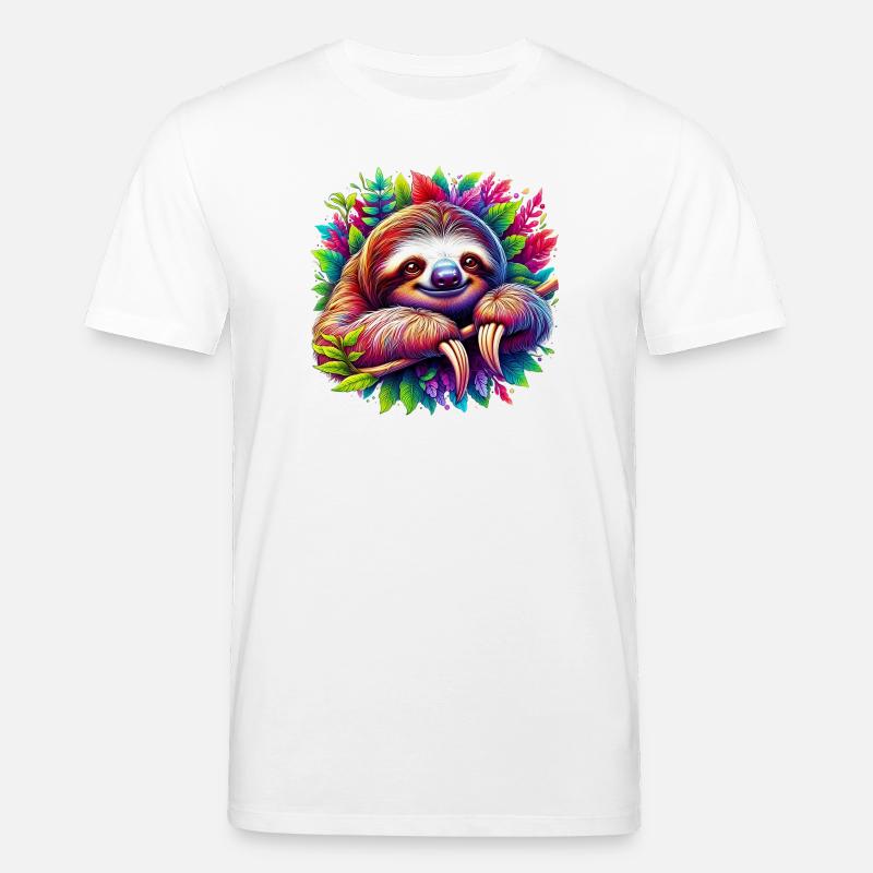Faultier - Stanley/Stella Unisex Bio-T-Shirt CREATOR  - Weiß