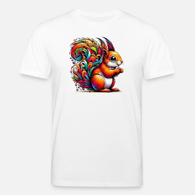 Eichhörnchen - Stanley/Stella Unisex Bio-T-Shirt CREATOR  - Weiß