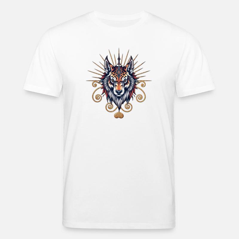 Atemberaubender Wolfskopf - Stanley/Stella Unisex Bio-T-Shirt CREATOR  - Weiß