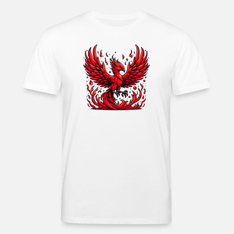 Roter Phönix - Stanley/Stella Unisex Bio-T-Shirt CREATOR  - Weiß