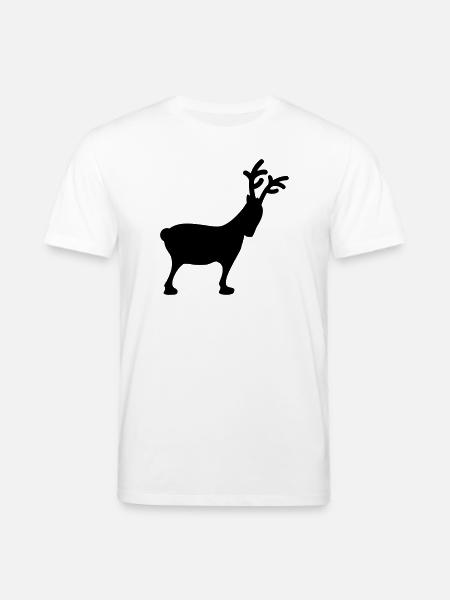 Renne de Noël5 - T-shirt bio CREATOR Stanley/Stella Unisexe - blanc