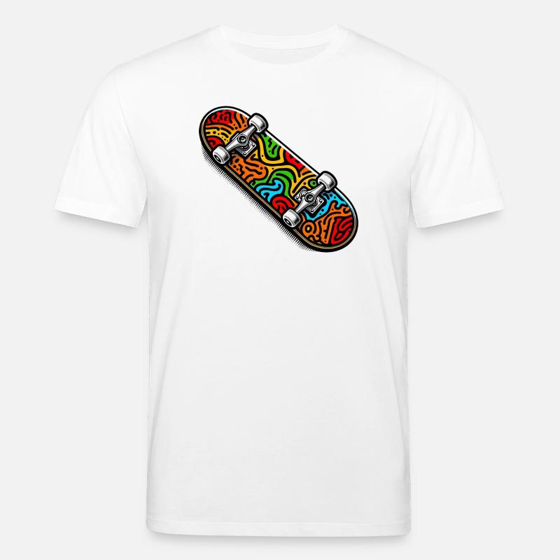 Skateboard - Stanley/Stella Unisex Bio-T-Shirt CREATOR  - Weiß