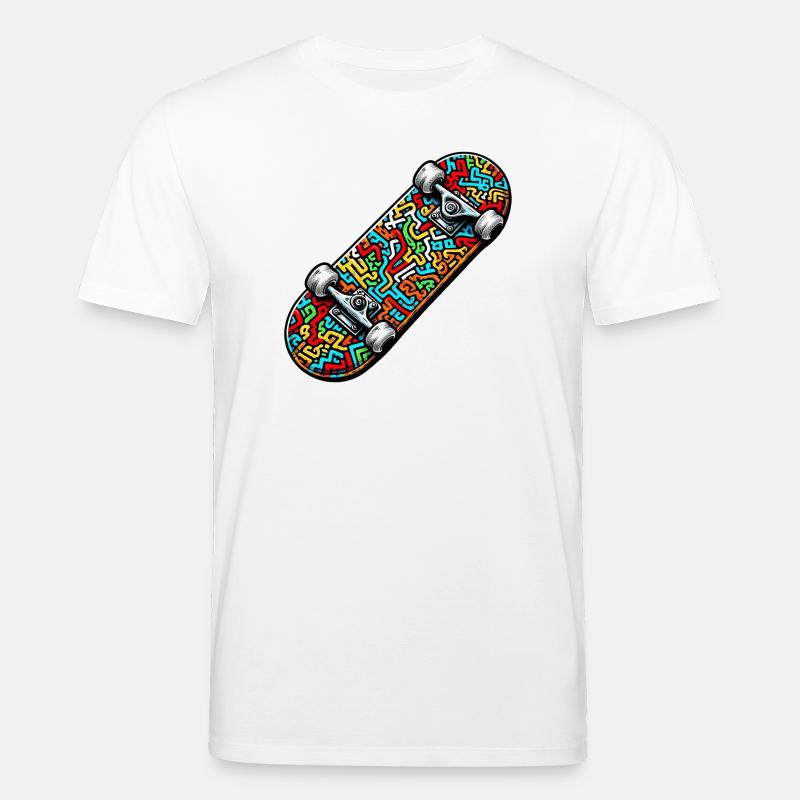 Skateboard - Stanley/Stella Unisex Bio-T-Shirt CREATOR  - Weiß