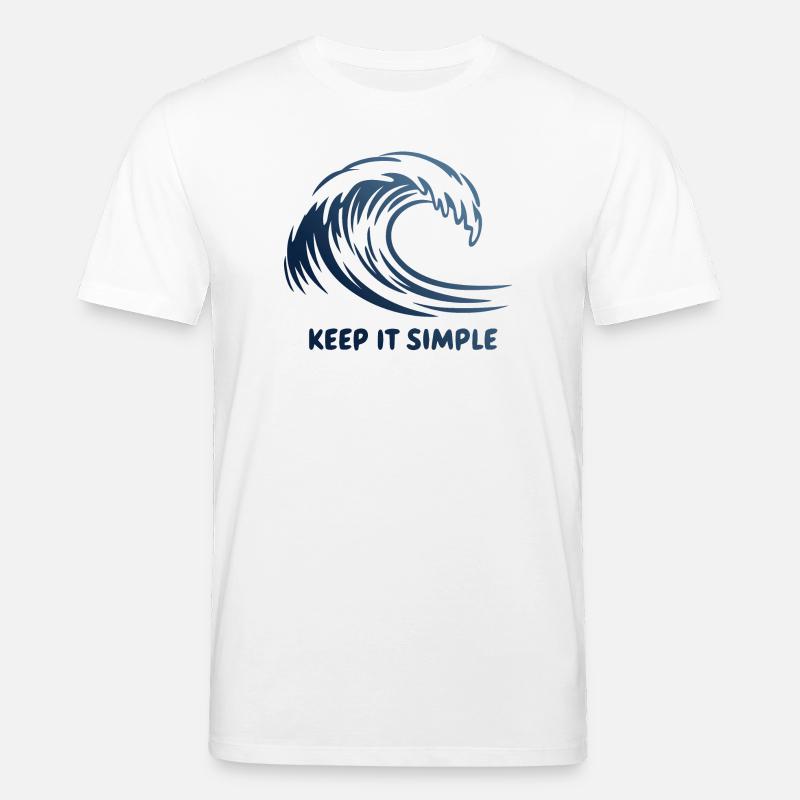 Keep It Simple Wave - Stanley/Stella CREATOR Unisex Organic T-Shirt - white