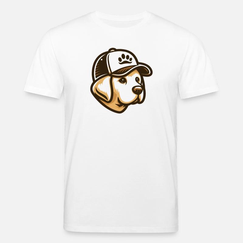 Labradorkopf mit Kappe - Stanley/Stella Unisex Bio-T-Shirt CREATOR - Weiß