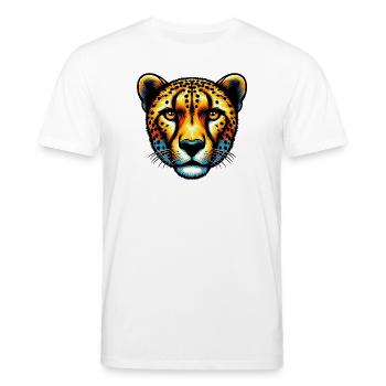 Gepard - Stanley/Stella Unisex Bio-T-Shirt CREATOR  - Weiß - Vorne - Alina (178cm) & Michal (187cm)