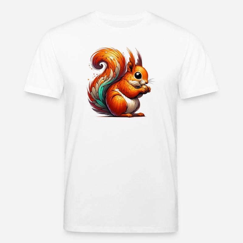 Eichhörnchen - Stanley/Stella Unisex Bio-T-Shirt CREATOR  - Weiß