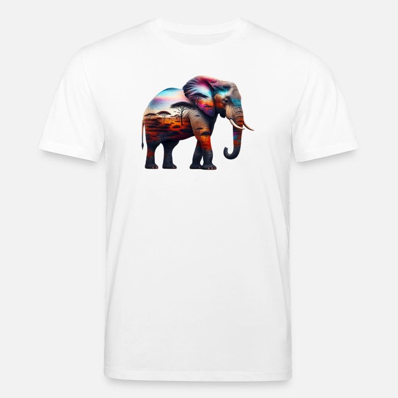 Éléphant - T-shirt bio CREATOR Stanley/Stella Unisexe - blanc