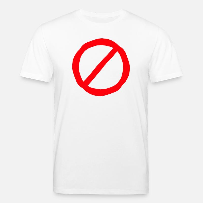 Verbotsschild comic style - Stanley/Stella Unisex Bio-T-Shirt CREATOR  - Weiß